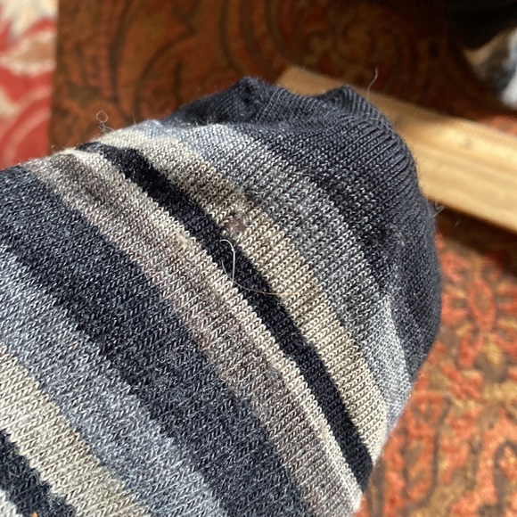 Smartwool socks merino wool gorgeous stocking over the calf black gray print Med - Picture 8 of 9